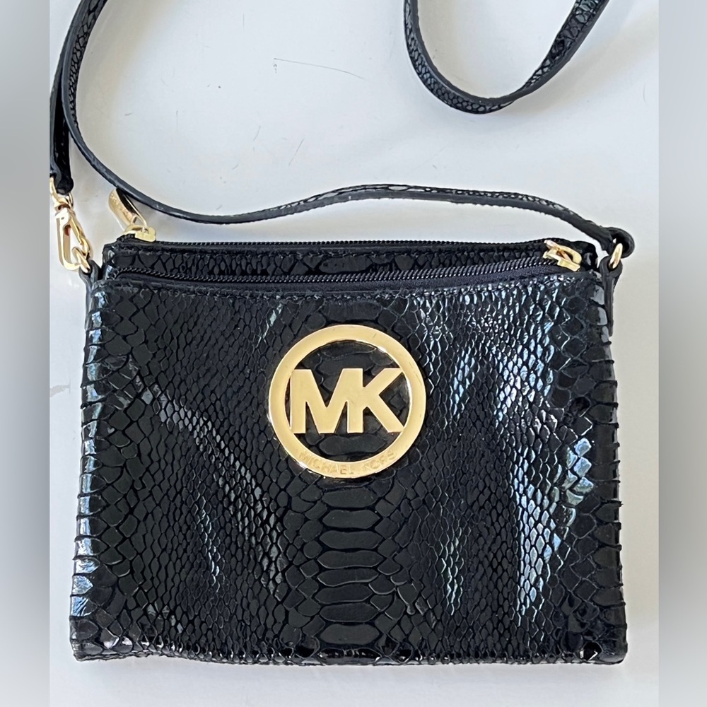 Michael Michael Kors Python-Embossed Small Crossb… - image 1